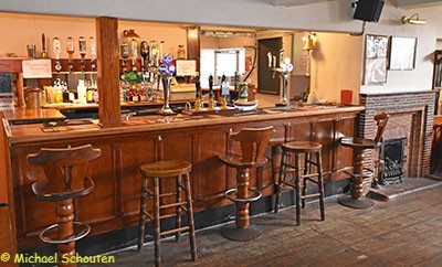 Left Hand Bar Servery with swivel bar stools.  by Michael Schouten. Published on 